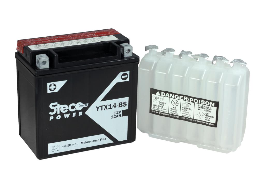 Batterie Moto Steco Powersports YTX14-BS Au Meilleur Prix - Oscaro.com